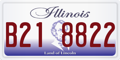 IL license plate B218822