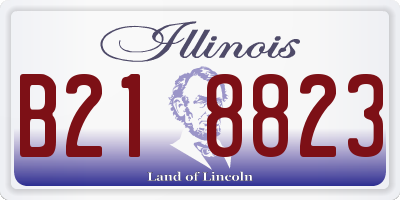 IL license plate B218823