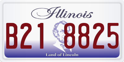 IL license plate B218825