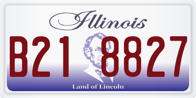 IL license plate B218827