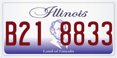 IL license plate B218833