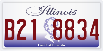 IL license plate B218834