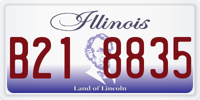 IL license plate B218835