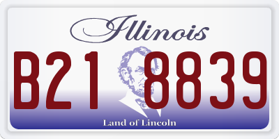 IL license plate B218839