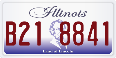 IL license plate B218841