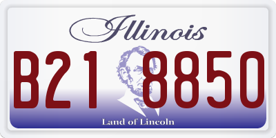 IL license plate B218850