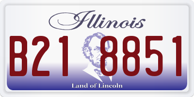 IL license plate B218851