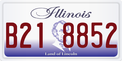 IL license plate B218852