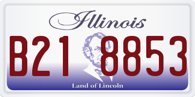 IL license plate B218853