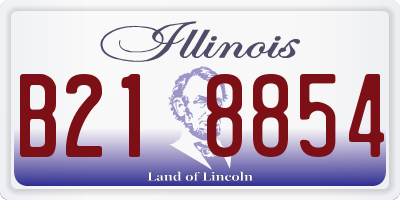 IL license plate B218854