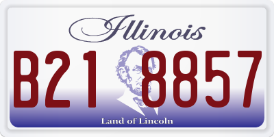 IL license plate B218857