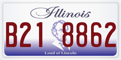 IL license plate B218862