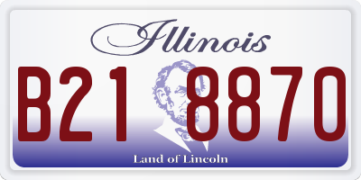 IL license plate B218870