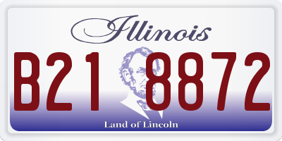 IL license plate B218872