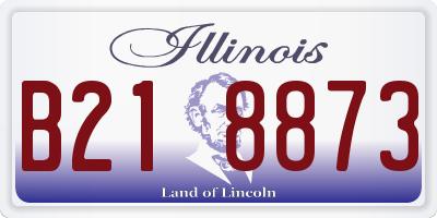 IL license plate B218873