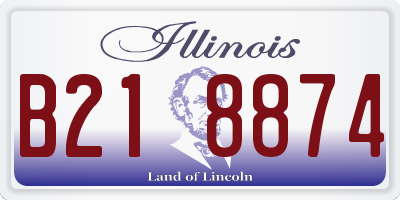 IL license plate B218874