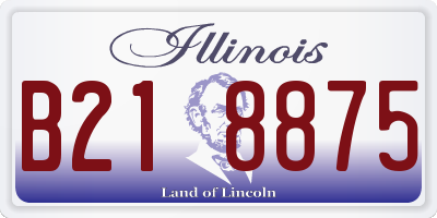 IL license plate B218875