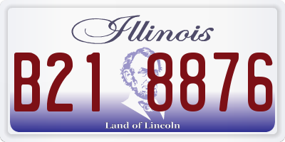 IL license plate B218876