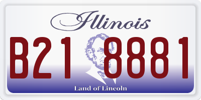 IL license plate B218881