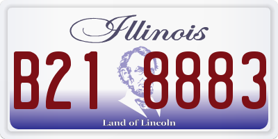 IL license plate B218883