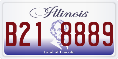 IL license plate B218889