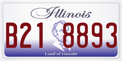 IL license plate B218893