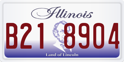 IL license plate B218904