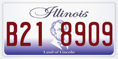 IL license plate B218909