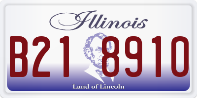IL license plate B218910
