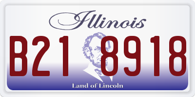 IL license plate B218918