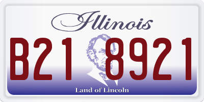 IL license plate B218921