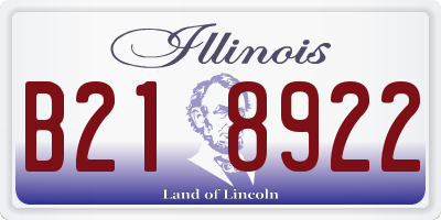 IL license plate B218922