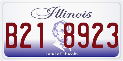 IL license plate B218923