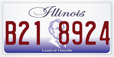 IL license plate B218924