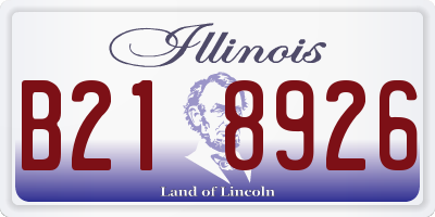 IL license plate B218926