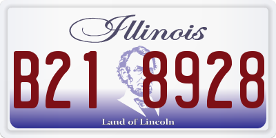 IL license plate B218928