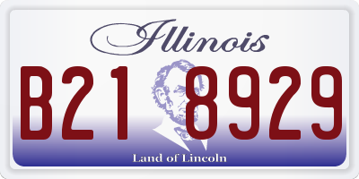IL license plate B218929