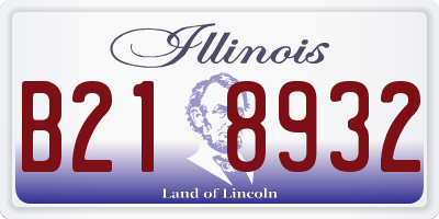 IL license plate B218932