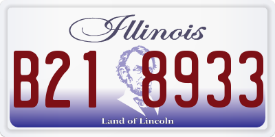 IL license plate B218933