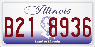 IL license plate B218936