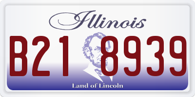 IL license plate B218939