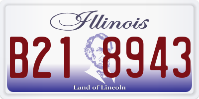IL license plate B218943