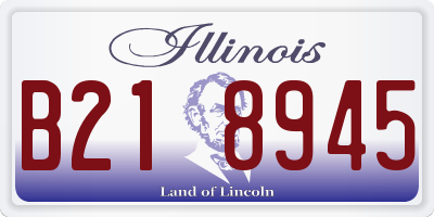 IL license plate B218945