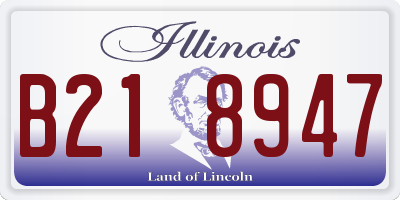 IL license plate B218947