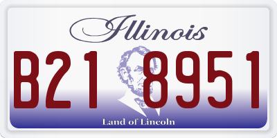 IL license plate B218951