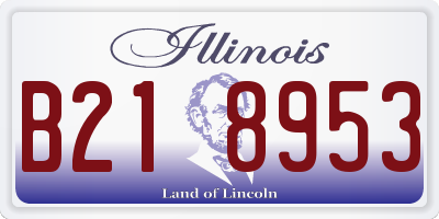 IL license plate B218953