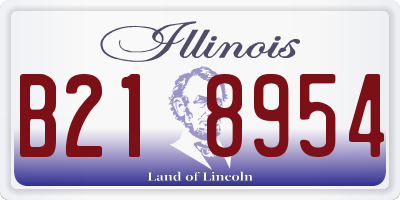 IL license plate B218954