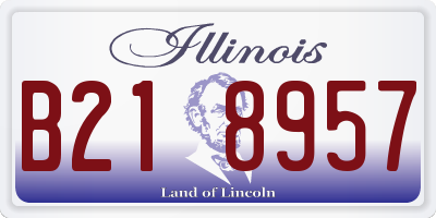 IL license plate B218957