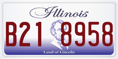 IL license plate B218958