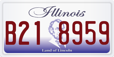 IL license plate B218959